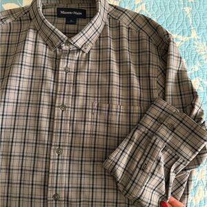 Mizzen & Main City Flannel Dress Shirt XL TRIM FIT